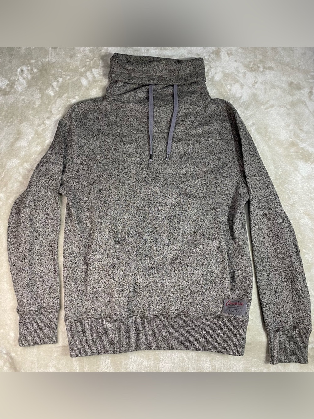 Converse One Star Cowl Neck Sweatshirt Tan Heathered Women’s Medium Sweater